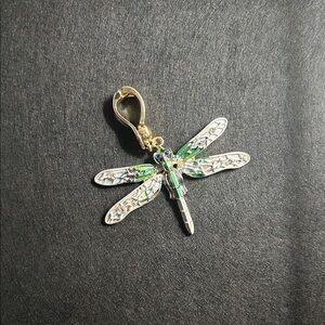 Roman Gold and Green Dragonfly Pendant